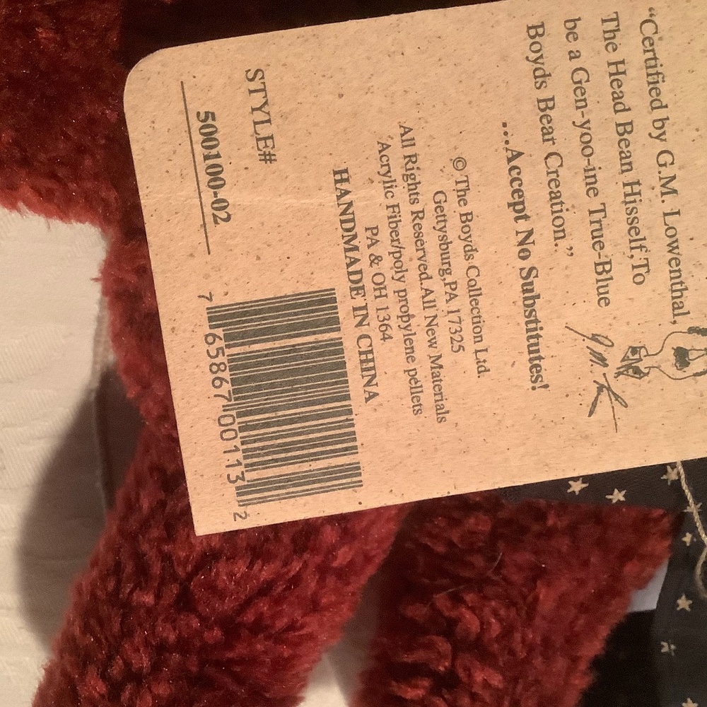Mr Cranberry Boyds Bear - Picture 3 of 4